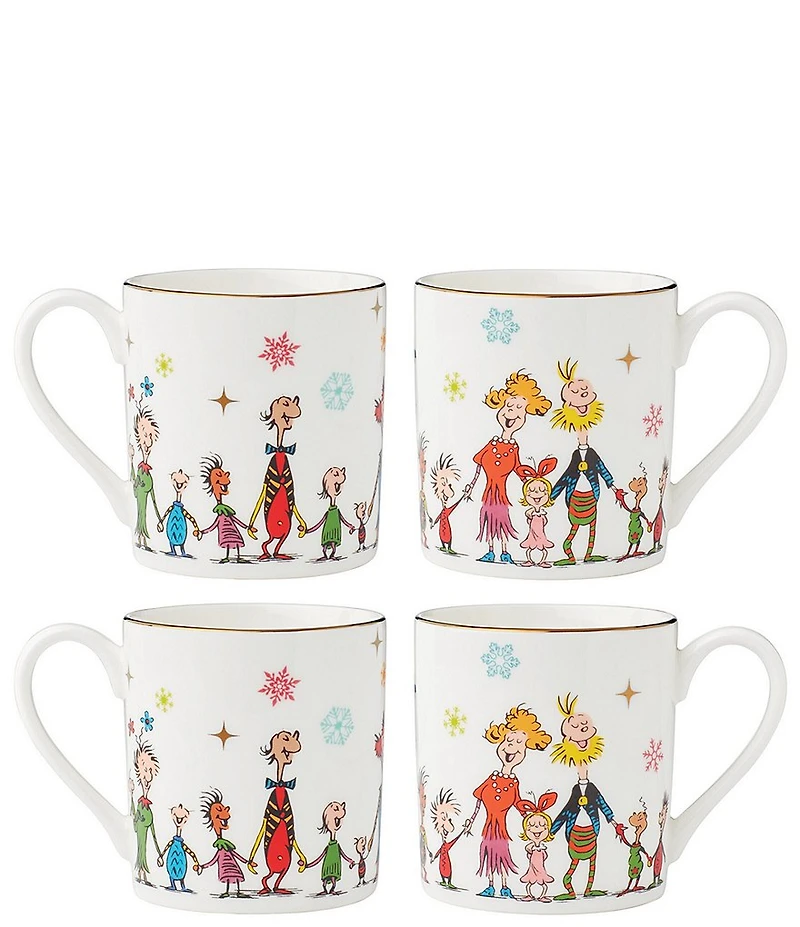 Lenox Merry Grinchmas Novelty Mugs, Set Of 4