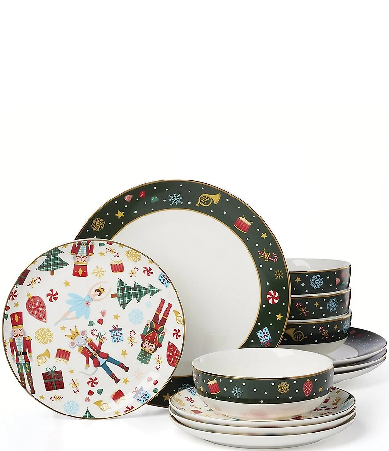 Lenox Nutcracker Ballet Collection 12-Piece Dinnerware Set