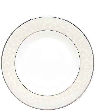 Lenox Opal Innocence Vine & Pearl Platinum Opalescent Bone China Salad Plate