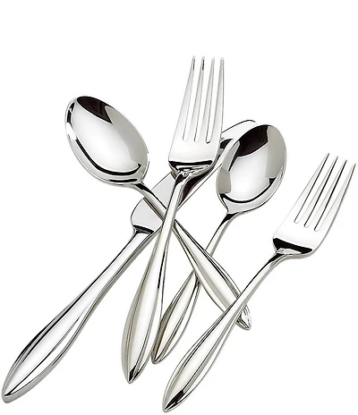 Lenox Sculpt Modern 65-Piece Stainless Steel Flatware Set