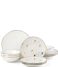 Lenox Trianna White 12-Piece Dinnerware Set