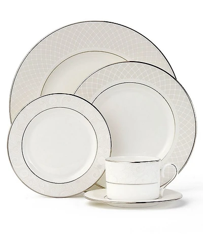 Lenox Venetian Lace Platinum Bone China 5-Piece Place Setting