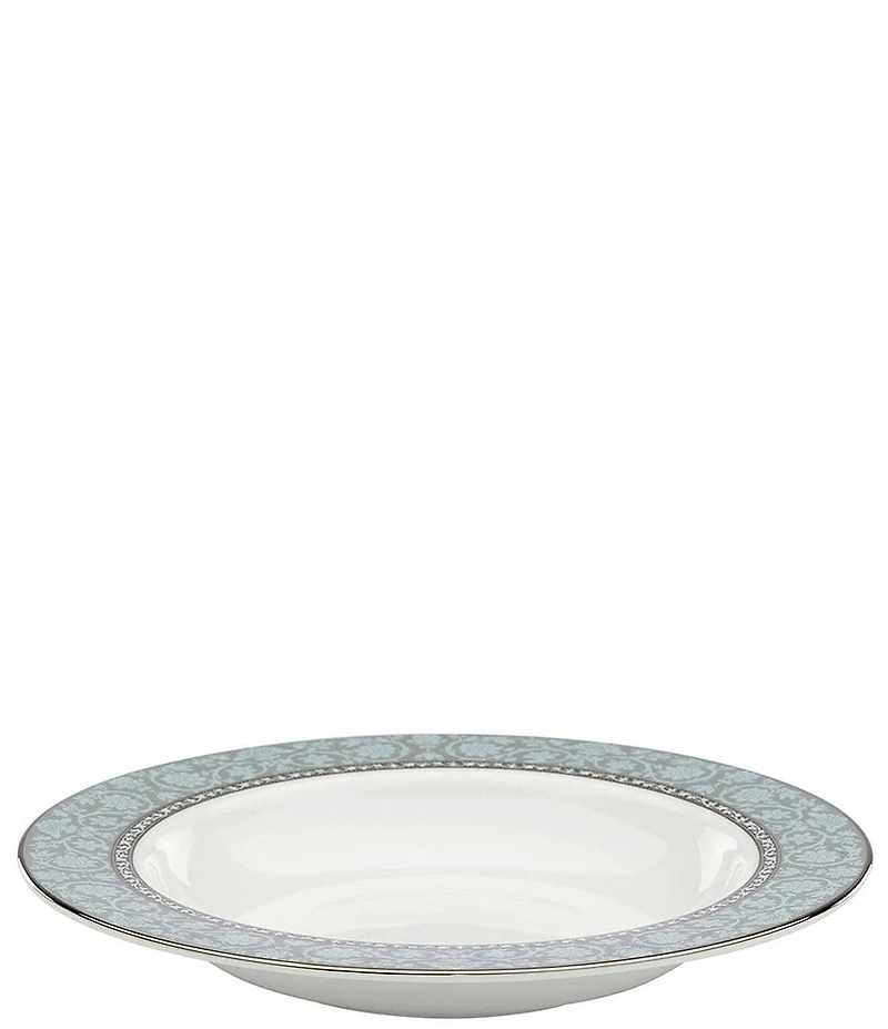 Lenox Westmore Floral Platinum Bone China Rimmed Soup Bowl