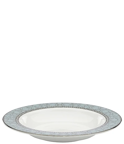 Lenox Westmore Floral Platinum Bone China Rimmed Soup Bowl