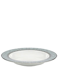 Lenox Westmore Floral Platinum Bone China Rimmed Soup Bowl