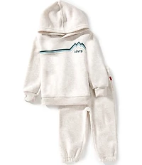 Levi's® Baby Girls Chest Hit Pullover Hoodie and Jogger Pants 2-Piece Set