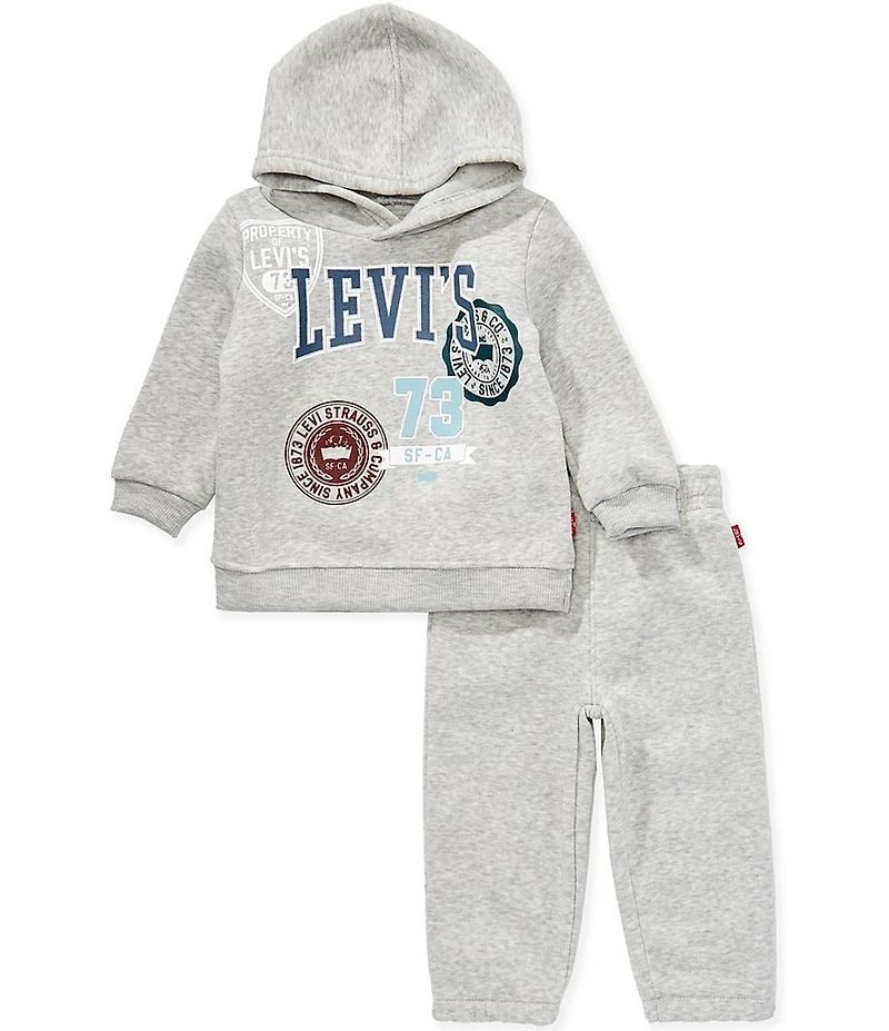 Levi's® Baby Girls Multi Hit Pullover Hoodie and Jogger Pants 2-Piece Set