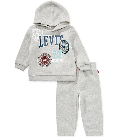 Levi's® Baby Girls Multi Hit Pullover Hoodie and Jogger Pants 2-Piece Set