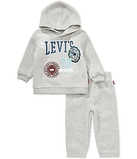 Levi's® Baby Girls Multi Hit Pullover Hoodie and Jogger Pants 2-Piece Set