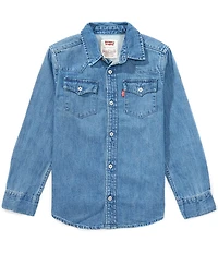 Levi's® Big Boys Long-Sleeve Barstow Twill Western Shirt