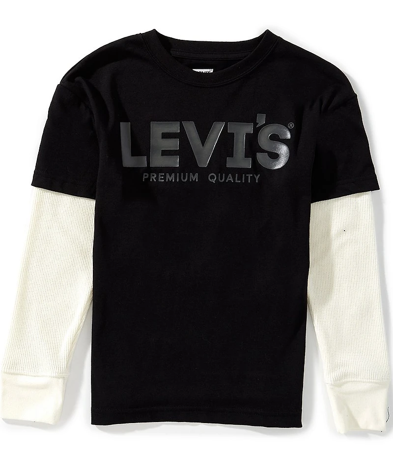 Levi's® Big Boys Long Sleeve Logo 2Fer T-Shirt