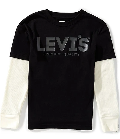 Levi's® Big Boys Long Sleeve Logo 2Fer T-Shirt