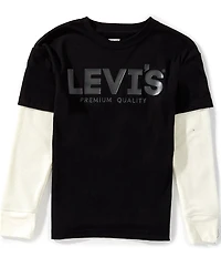 Levi's® Big Boys Long Sleeve Logo 2Fer T-Shirt