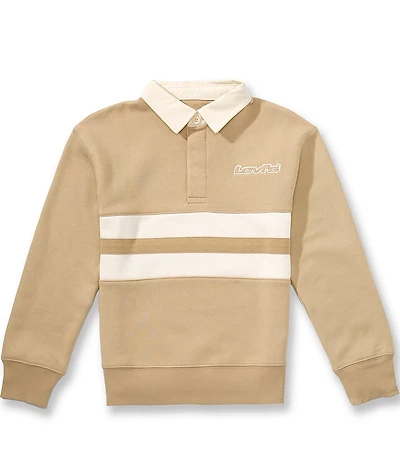 Levi's Big Boys Long Sleeve Striped Rugby Sweatshirt