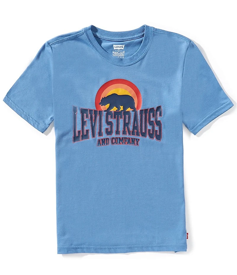 Levi's® Big Boys Short Sleeve Bear And Sunset Graphic T-Shirt