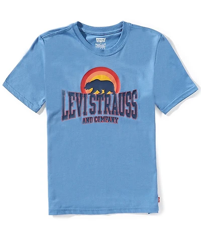 Levi's® Big Boys Short Sleeve Bear And Sunset Graphic T-Shirt