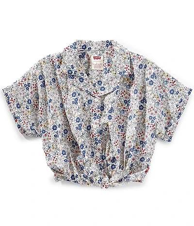 Levi's® Big Girls Short-Sleeve Floral-Printed Woven Shirt