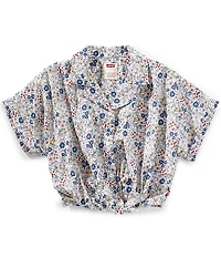 Levi's® Big Girls Short-Sleeve Floral-Printed Woven Shirt
