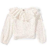 Levi's Big Girls Long Sleeve Ruffle Ditsy Top