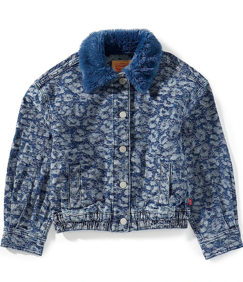 Levi's® Big Girls Oversized Fur Collar Boxy Trucker Jacket