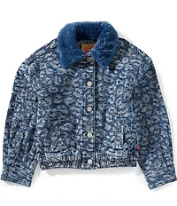 Levi's® Big Girls Oversized Fur Collar Boxy Trucker Jacket