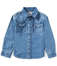 Levi's® Little Boys Long-Sleeve Barstow Twill Western Shirt