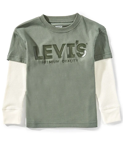 Levi's® Little Boys Long Sleeve Logo 2Fer T-Shirt