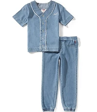 Levi's Little Boys Short Sleeve Baseball Tee & Matching Pants Set