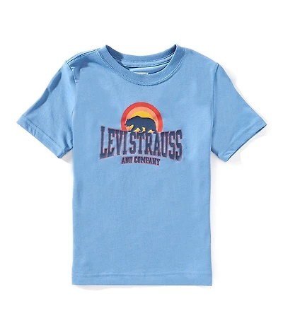 Levi's® Little Boys Short Sleeve Bear And Sunset Graphic T-Shirt