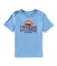 Levi's® Little Boys Short Sleeve Bear And Sunset Graphic T-Shirt
