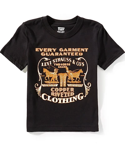 Levi's® Little Boys Short Sleeve Two-Horse Pull T-Shirt