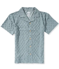 Levi's® Little Boys Short-Sleeve Warp-Printed Knit Camp Shirt