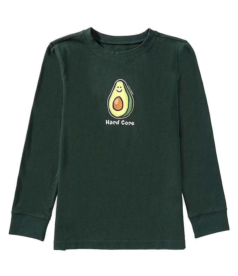 Life is Good Big Boys Long Sleeve Hardcore Graphic Crusher™ T-Shirt