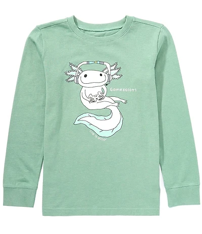 Life is Good Big Boys Long Sleeve Quirky Gamesolotl T-Shirt