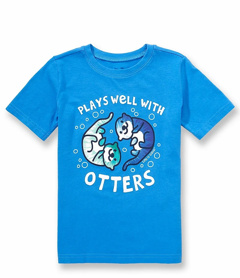 Life is Good Big Boys Short Sleeve Otters Crusher T-Shirt