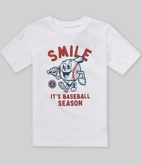Life is Good Big Boys Short Sleeve Smile Its Baseball Season Crusher T-Shirt