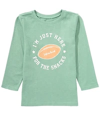 Life is Good Little Boys Clean Football Here For The Snacks T-Shirt