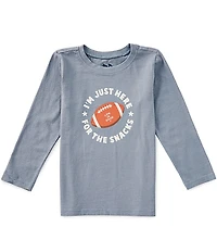 Life is Good Little Boys Long Sleeve Just Here For The Snacks T-Shirt