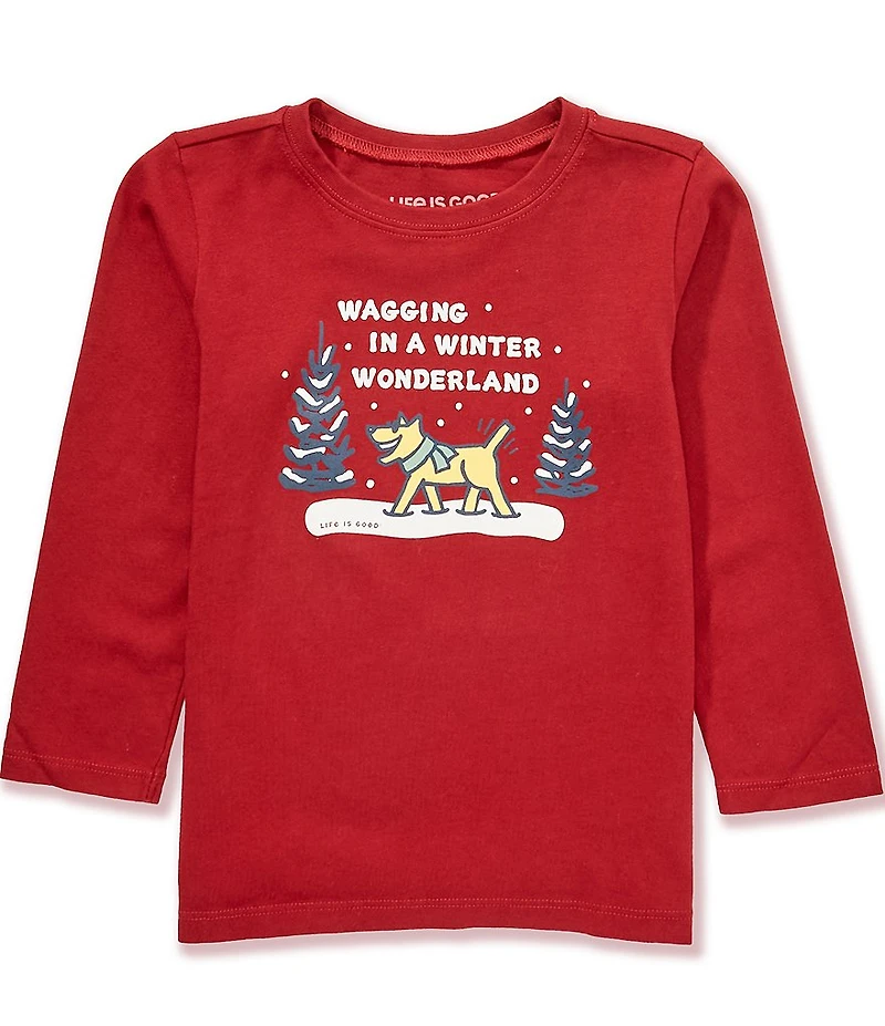 Life is Good Little Boys Long Sleeve Winter Wonderland T-Shirt