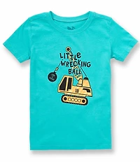 Life is Good Little Boys Short Sleeve Little Wrecking Ball Crusher T-Shirt