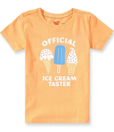 Life is Good Little Boys Short Sleeve Official Ice Cream Taster Crusher T-Shirt