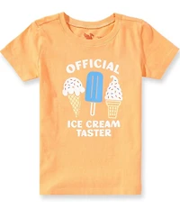 Life is Good Little Boys Short Sleeve Official Ice Cream Taster Crusher T-Shirt