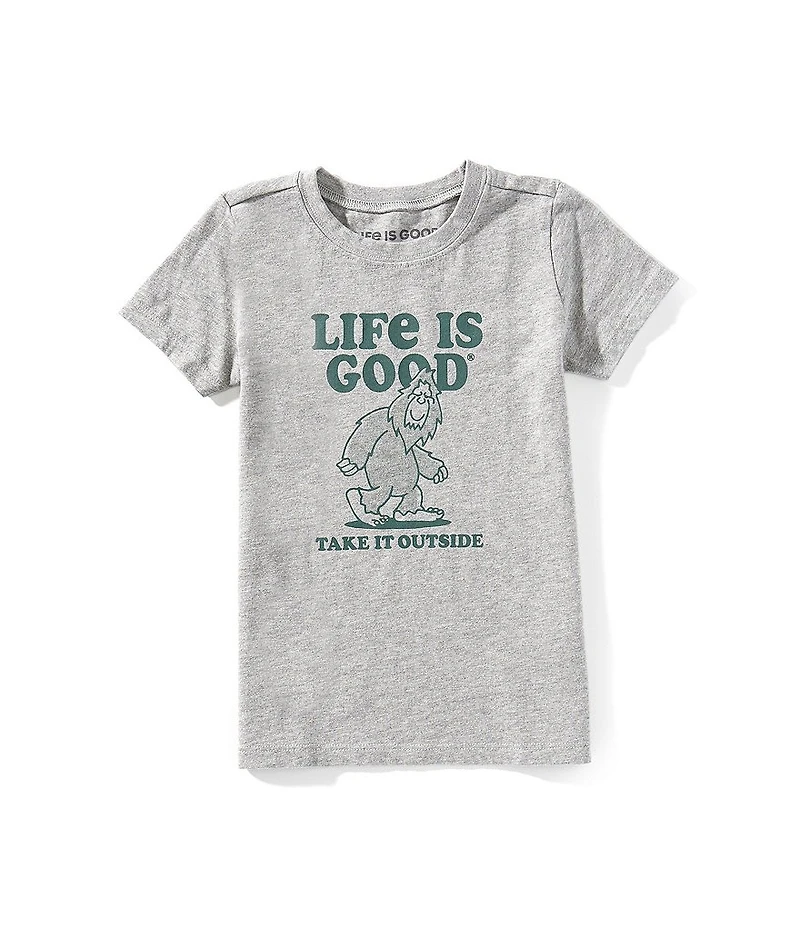 Life is Good Little Boys Short Sleeve Take it Outside Graphic Crusher™ T-Shirt