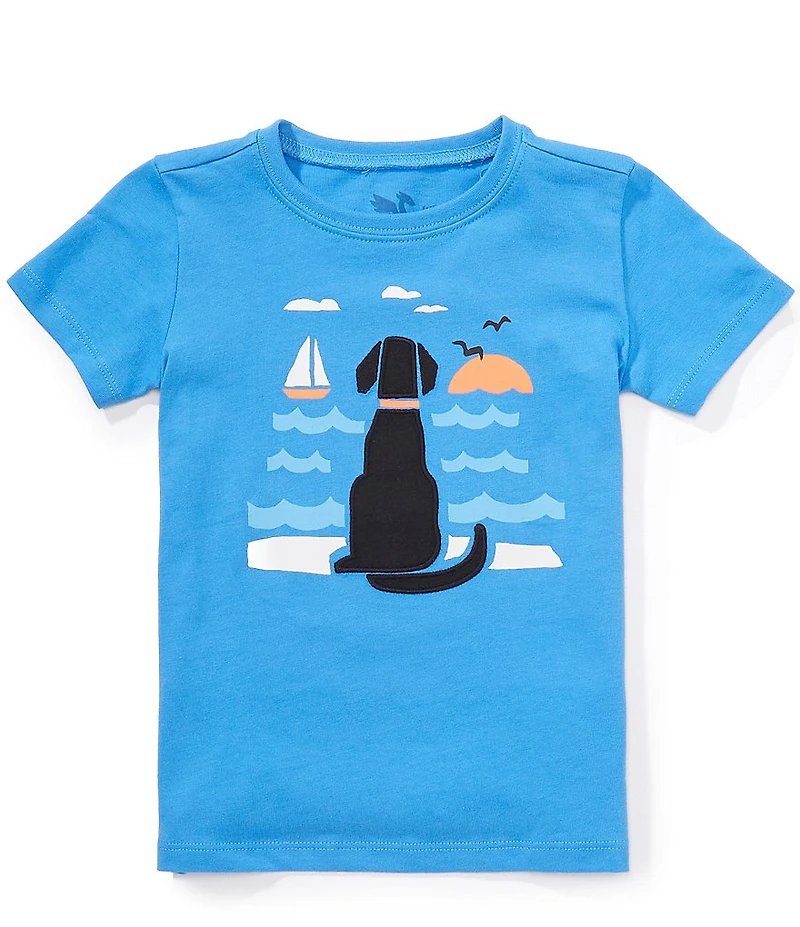 Life is Good Little Boys Short Sleeve Water Front Pup Crusher T-Shirt