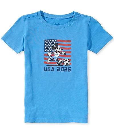 Life is Good Little Boys Steamboat Willie Soccer Graphic T-Shirt