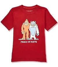 Life is Good Little/Big Boys Short Sleeve Peace On Earth T-Shirt