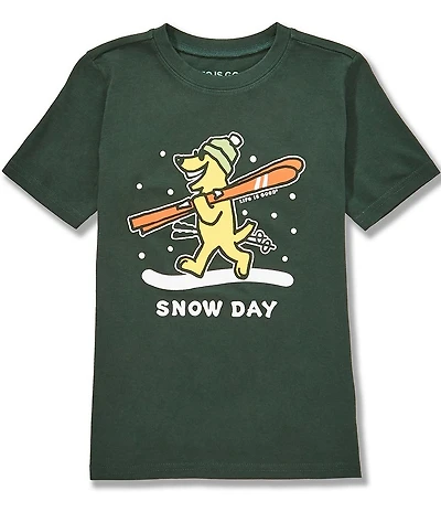 Life is Good Little/Big Boys Short Sleeve Snow Day T-Shirt