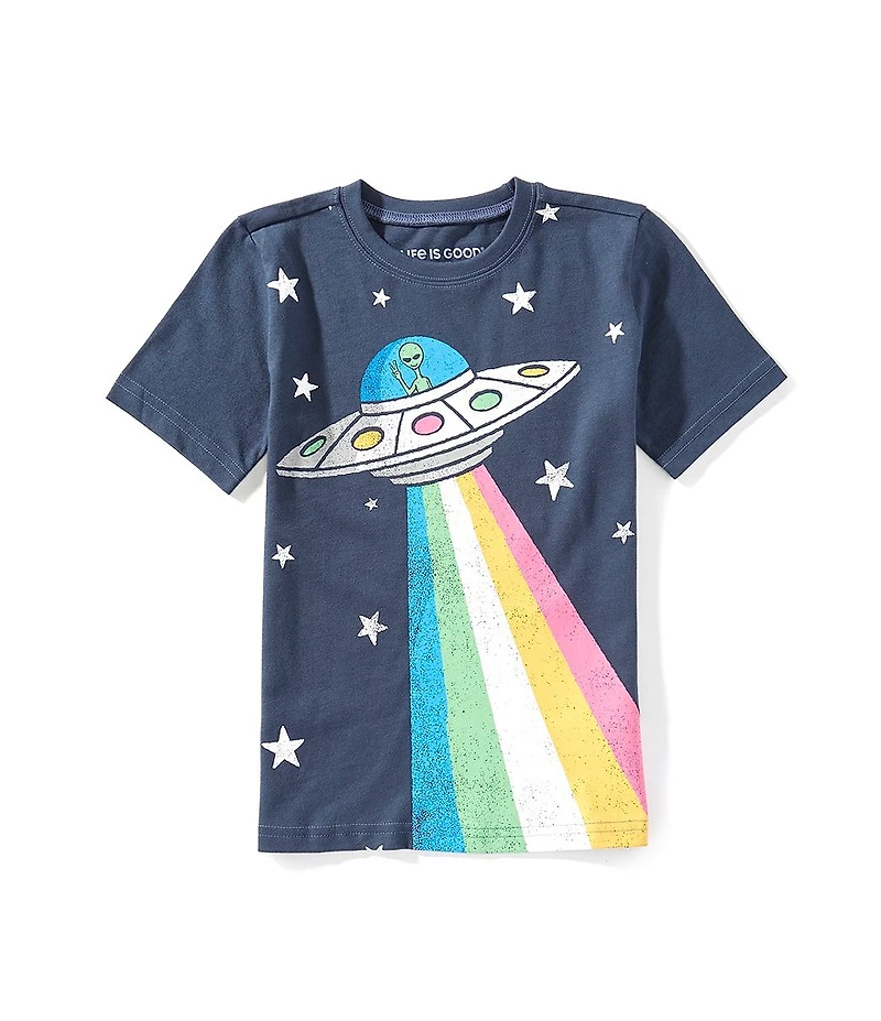 Life is Good Little/Big Boys Short-Sleeve Space Alien T-Shirt