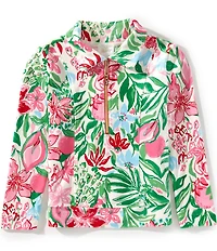 Lilly Pulitzer Girls Mini Eleni Velour Half Zip Pullover
