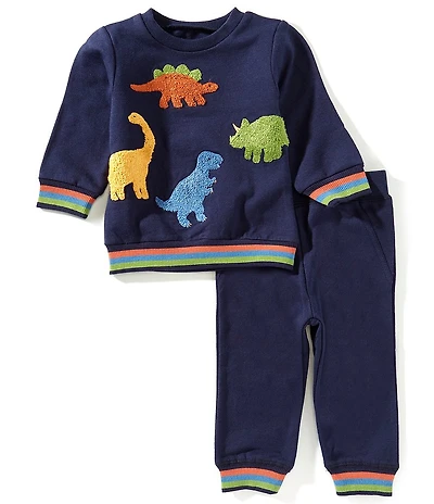 Little Me Baby Boys Long Sleeve Dino Sweatshirt & Joggers Set